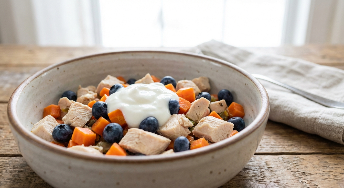 Frisches Hundefutter mit Probiotika für eine gesunde Darmflora